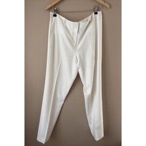 Calvin Klein Women’s White Dress Pants Size 12 Mid Rise Straight Leg Career